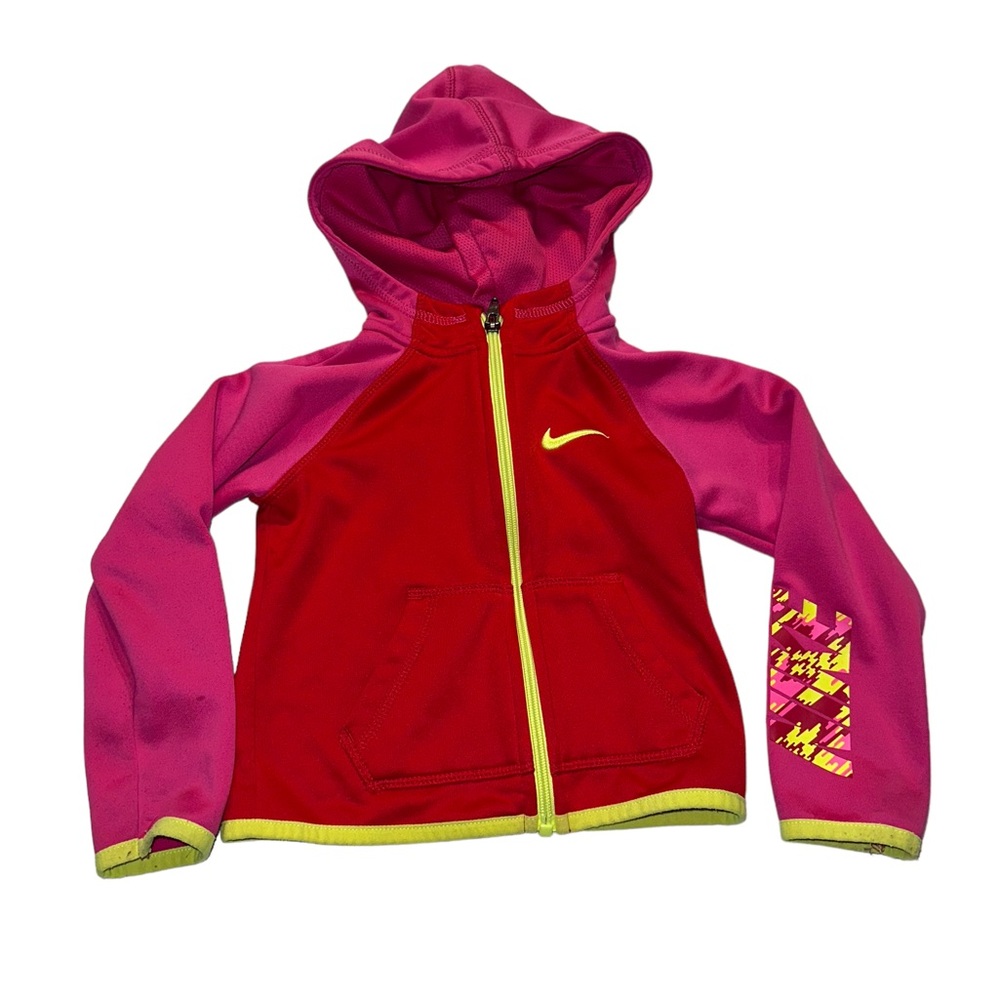 Girls Toddler Nike Hoodie 3T Full Zip Pink/Red